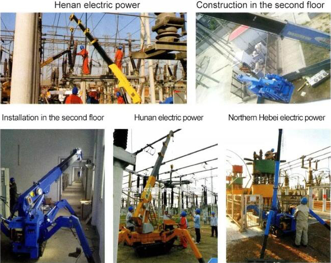 1ton 3 ton 5ton 3t electric diesel mini telescopic rubber crawler winch crane